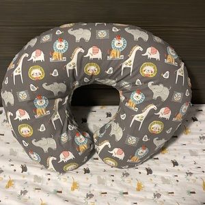 Boppy with safari animal cover